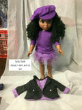 Doll Outfit: Lined Blazer, Sweater, Skirt & Beret