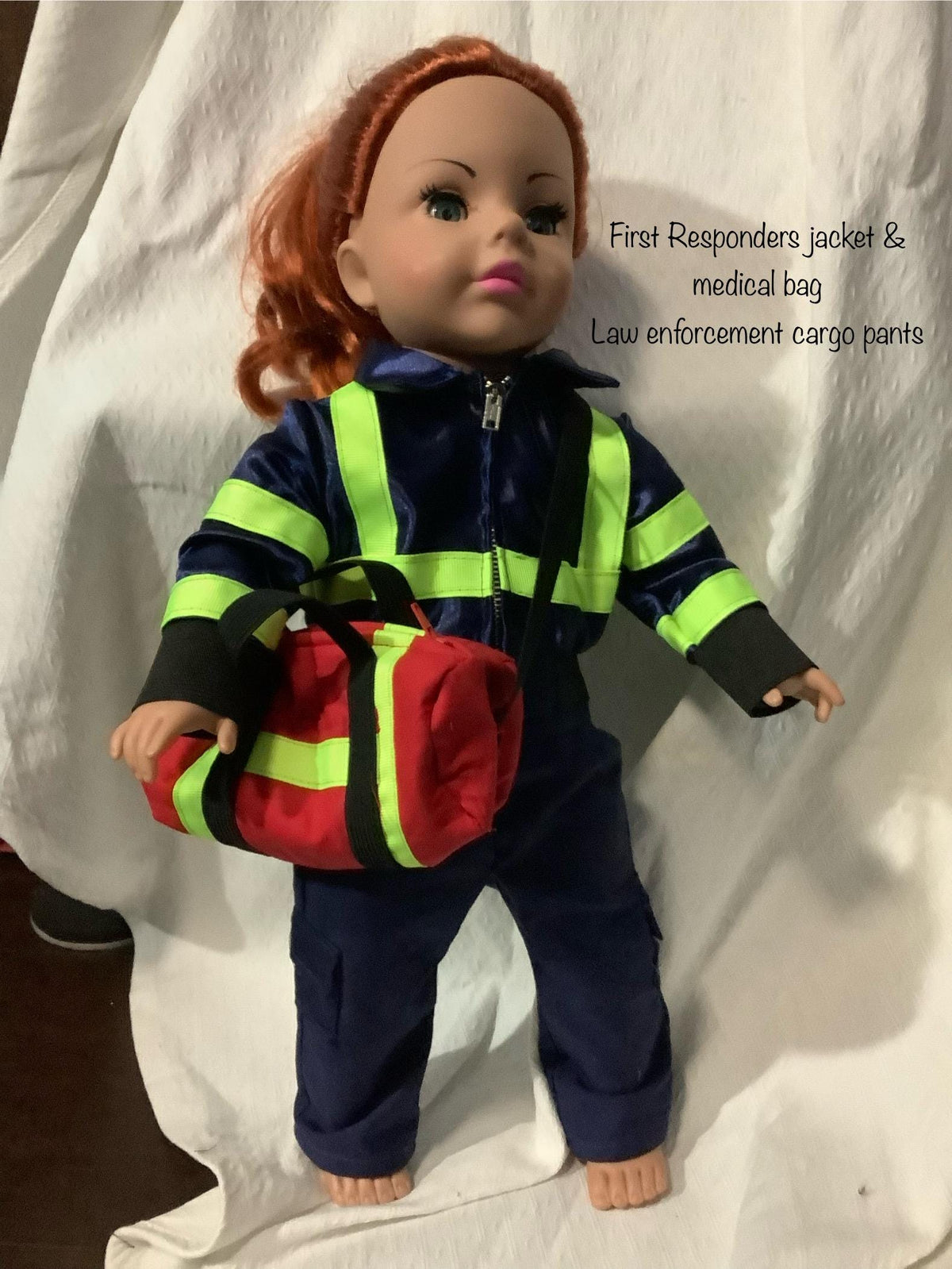 Doll First Responder Outfit: Jacket, Cargo Pants & Medical Bag