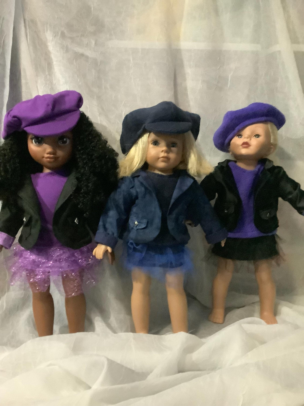 Doll Outfit: Lined Blazer, Sweater, Skirt & Beret